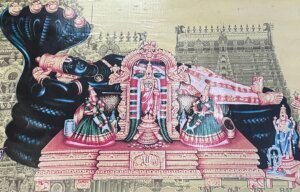 Resting Idol of Lord Vishnu at Sri Rangaswaminathan Temple, Srirangam
