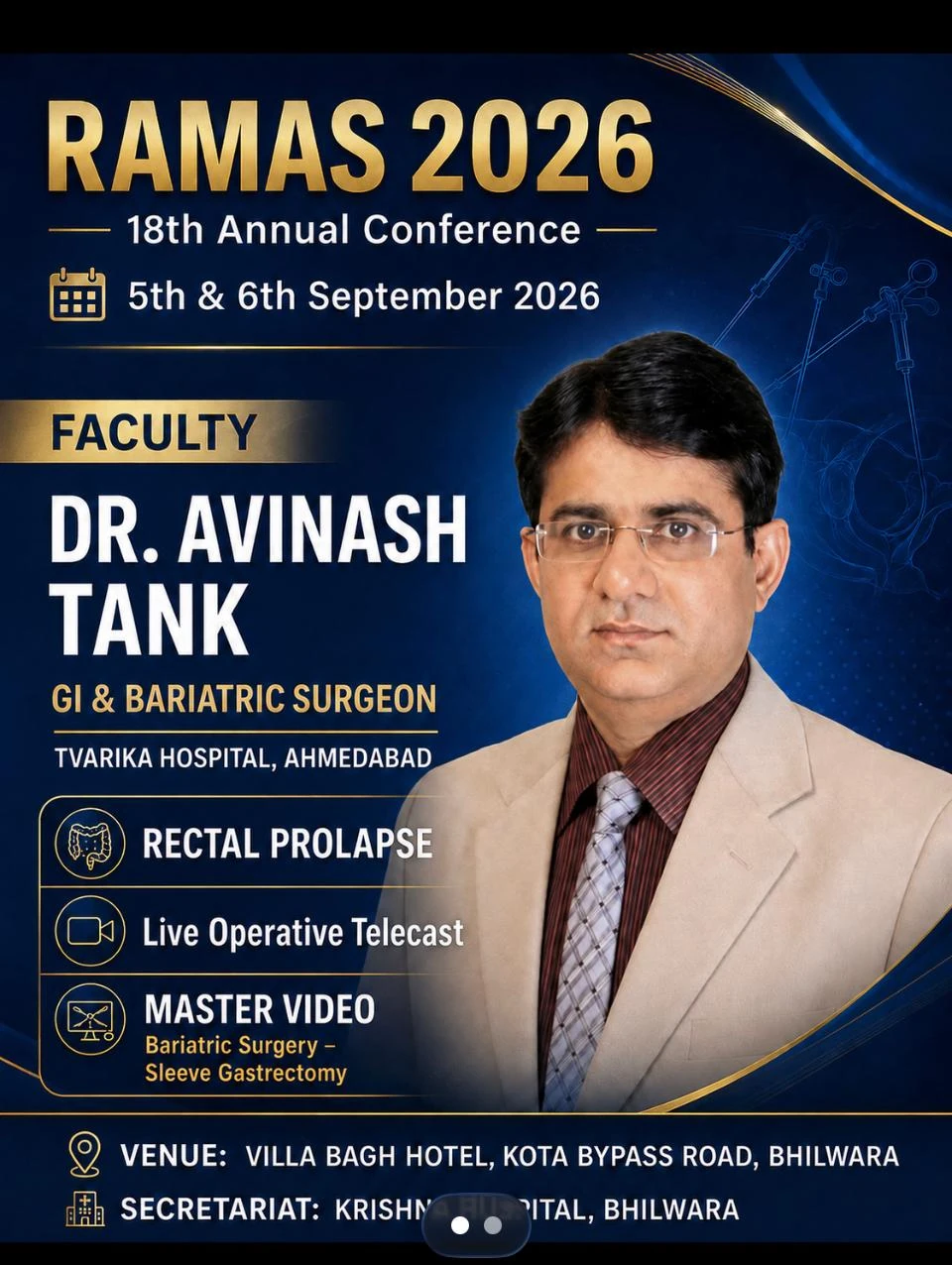 RAMAS 2026 conference poster featuring Dr. Avinash Tank as invited faculty