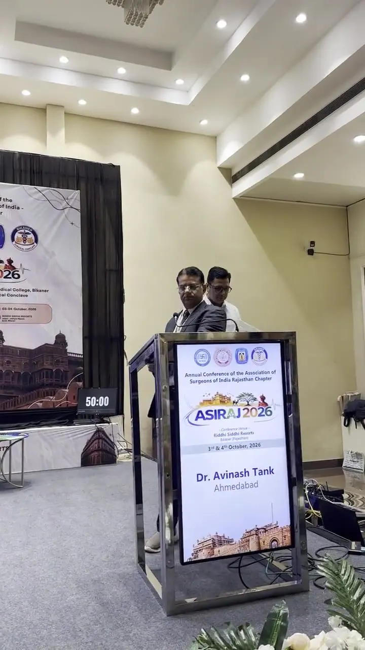 Dr. Avinash Tank at the ASIRAJ 2026 lectern, Bikaner