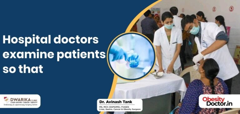 Hospital doctors examine patients so that
