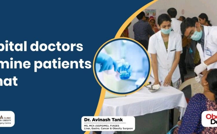 Hospital doctors examine patients so that